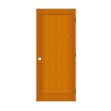 CODEL DOORS 24" x 80" x 1-3/8" Fir 1-Panel Interior Shaker 7-1/4" LH Prehung Door with Matte Black Hinges 2068fir8401LH10B714